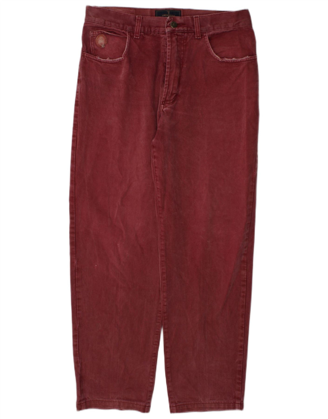 Jeans retos femininos Trussardi W34 L30 Borgonha