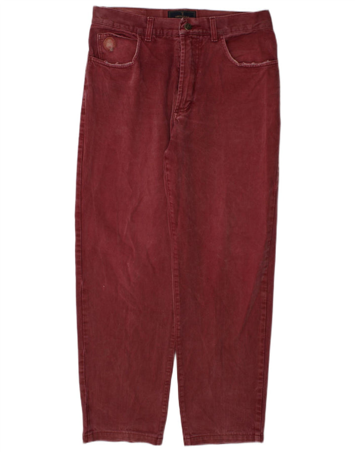 Jeans retos femininos Trussardi W34 L30 Borgonha