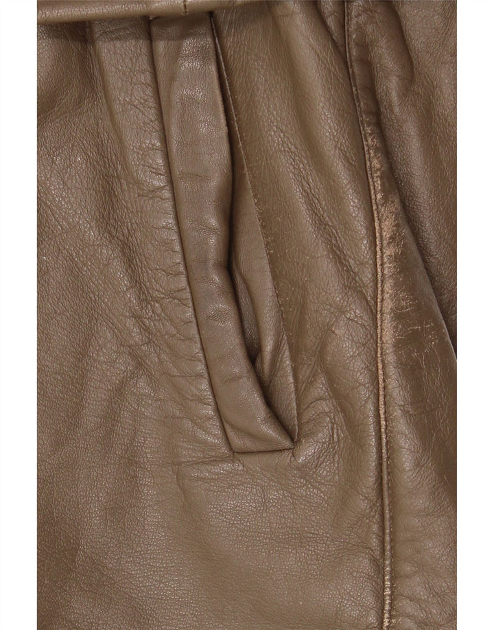 Jaqueta de couro masculina vintage IT 52 XL couro marrom