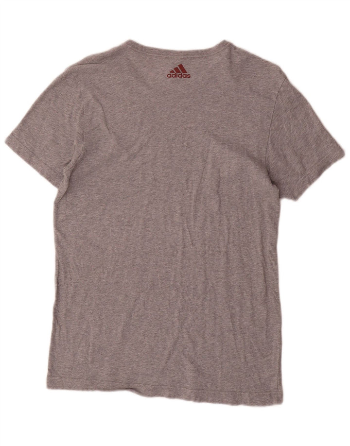 ADIDAS Mens Graphic T-Shirt Top Pequeno Cinza