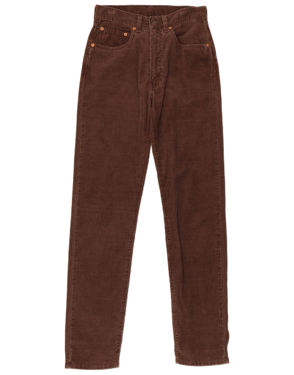 Calça feminina Levi's 534 cintura alta slim veludo W29 L32 algodão marrom