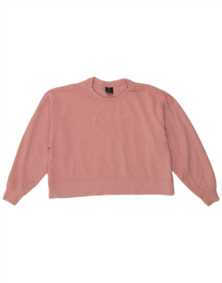 Moletom Nike Feminino Crop Graphic Jumper UK 14 Médio Algodão Rosa