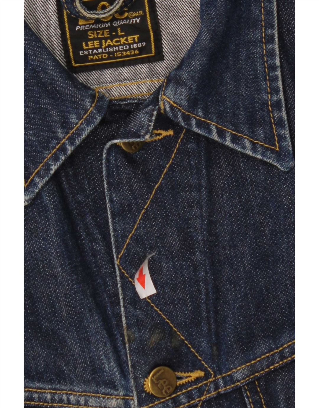 Jaqueta jeans feminina Lee UK 14 grande algodão azul