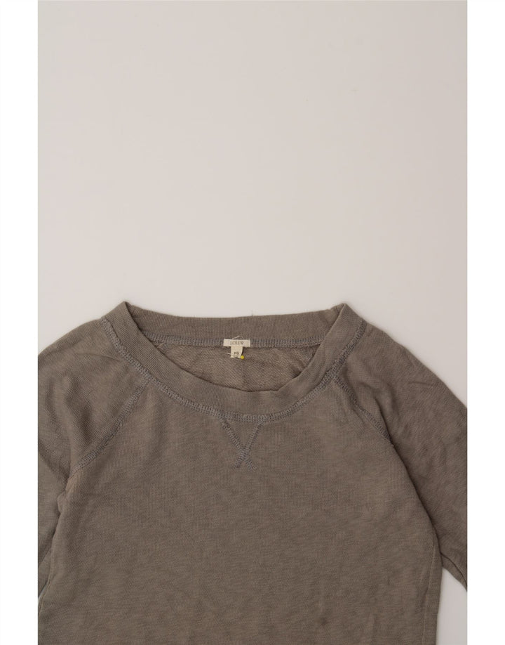 J. CREW Womens Sweatshirt Jumper UK 6 XS Grey Cotton Vintage J. Crew and Second-Hand J. Crew from Messina Hembry 