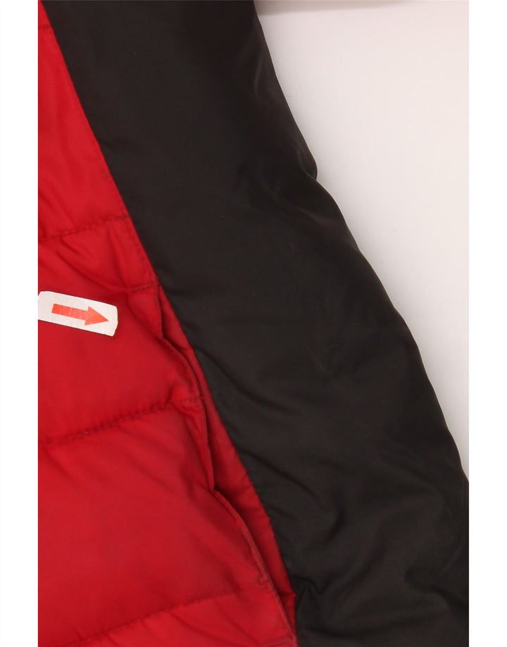 Jaqueta acolchoada com capuz gráfico Jordan Boys 8-9 anos pequeno colorblock vermelho