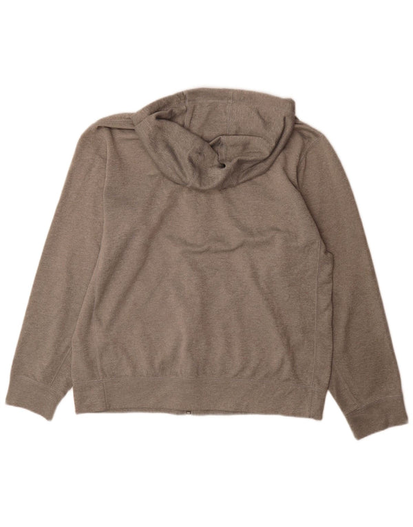 Suéter masculino Nike Therma-Fit Zip com capuz cinza médio poliéster