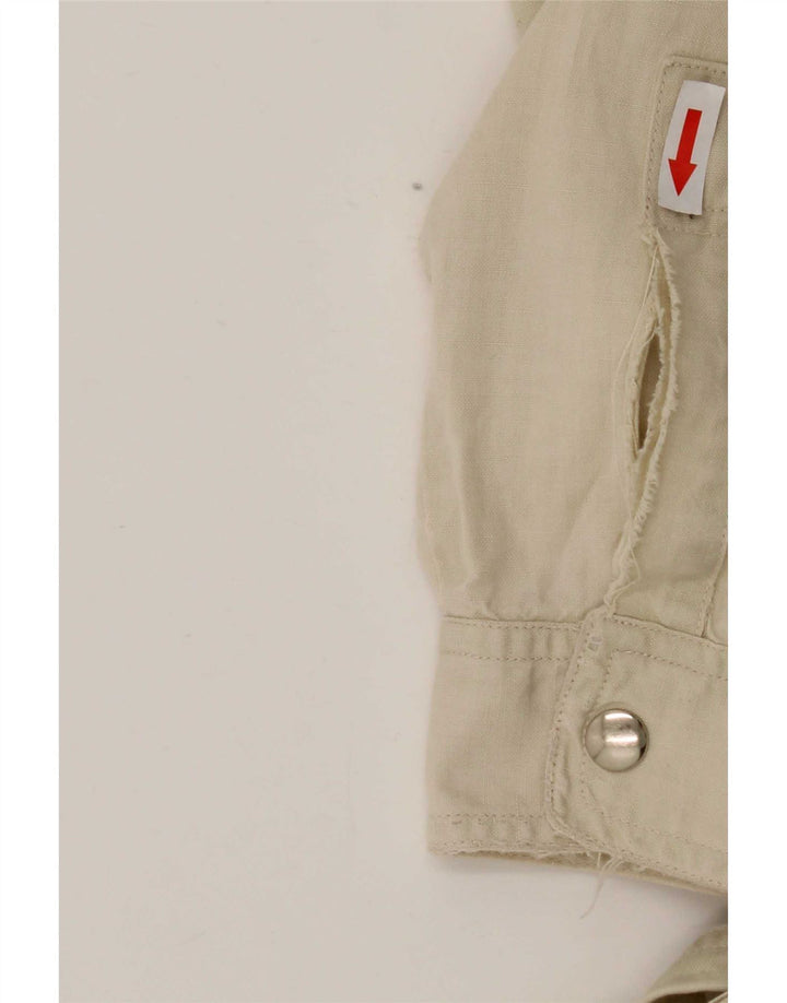 Jaqueta utilitária feminina vintage UK 16 grande bege
