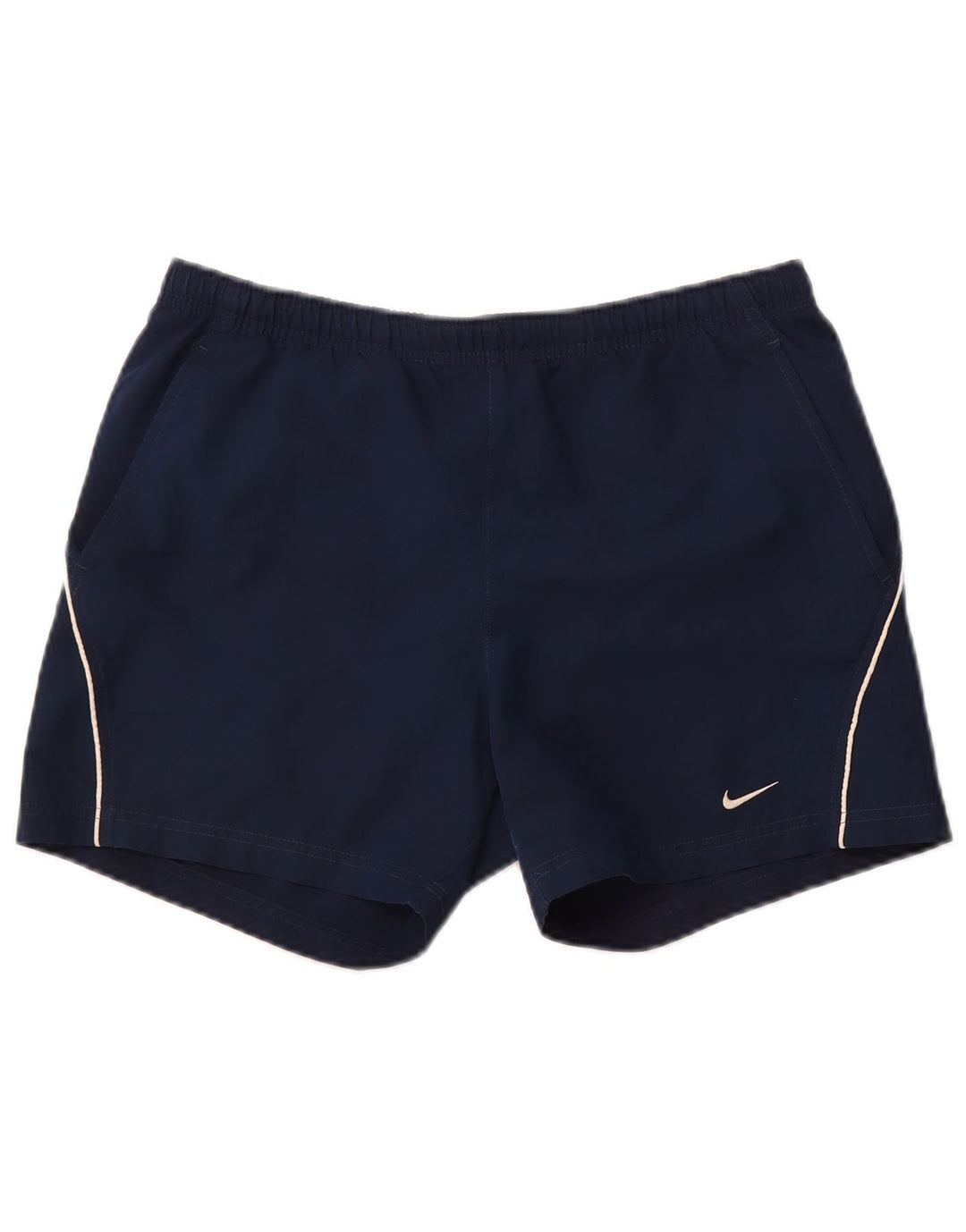 Calções de banho Nike masculinos pequenos poliéster azul marinho