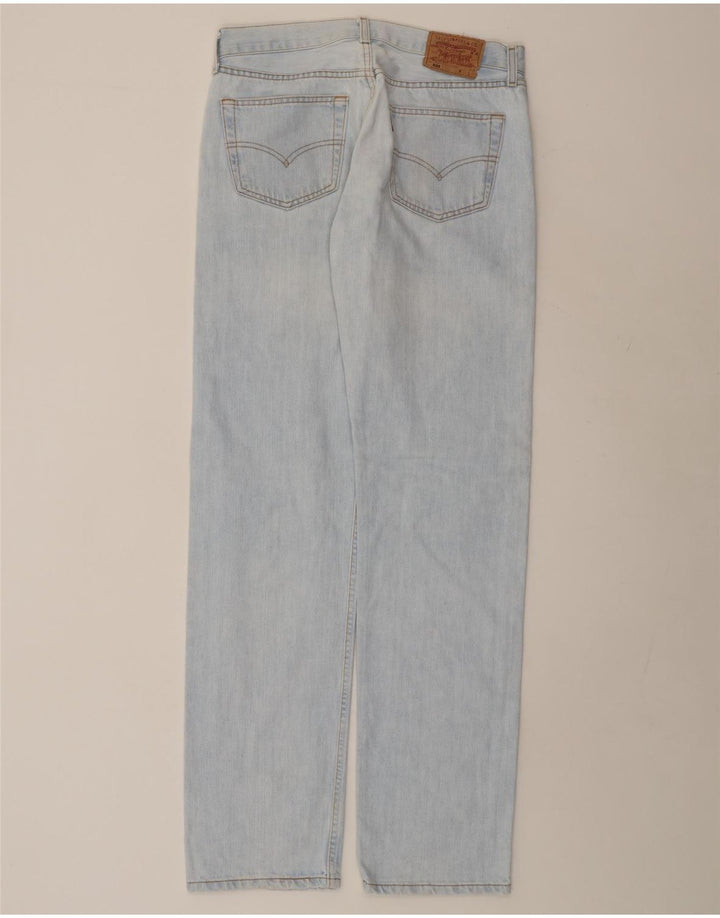 LEVI'S Mens 501 Straight Jeans W34 L36 Blue Cotton