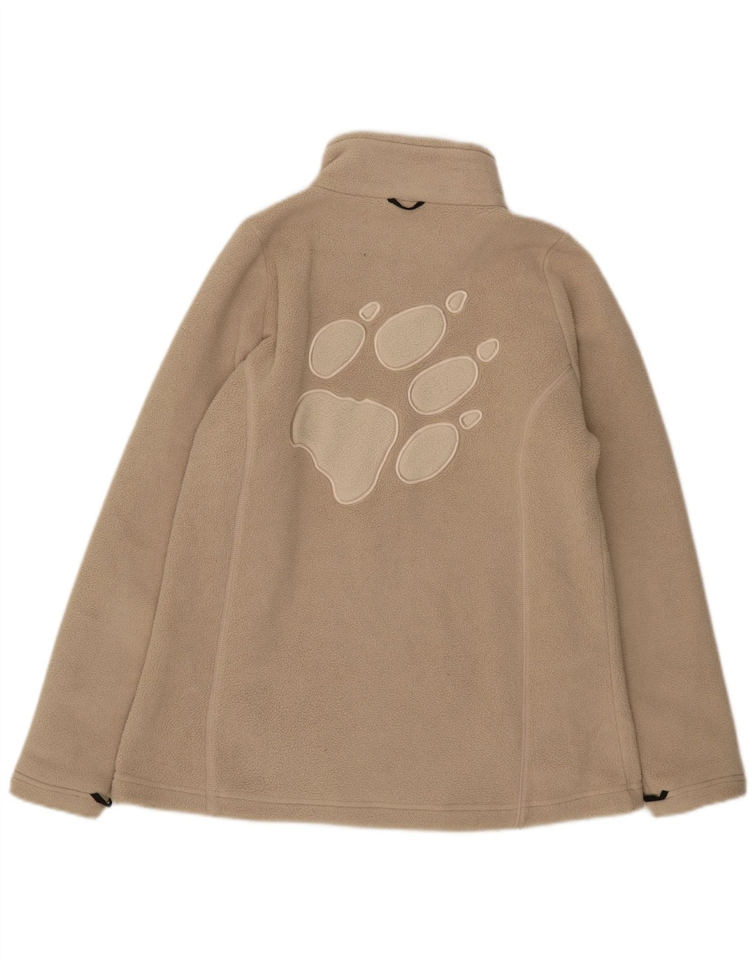 Jaqueta feminina Jack Wolfskin com forro gráfico de lã Reino Unido 16 grande bege