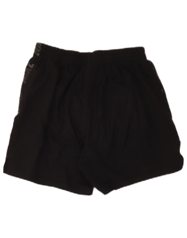 Shorts esportivos gráficos femininos Nike UK 12 poliéster preto médio