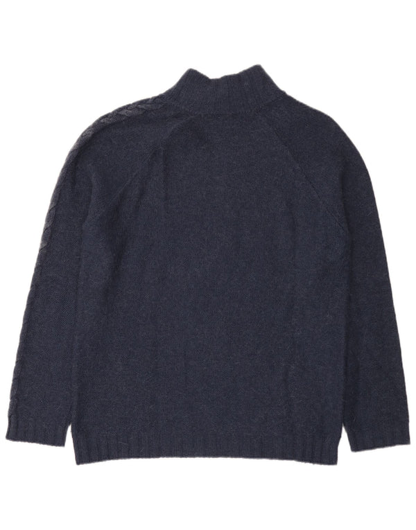 Suéter masculino Armani Jeans com gola com botão 2XL azul marinho