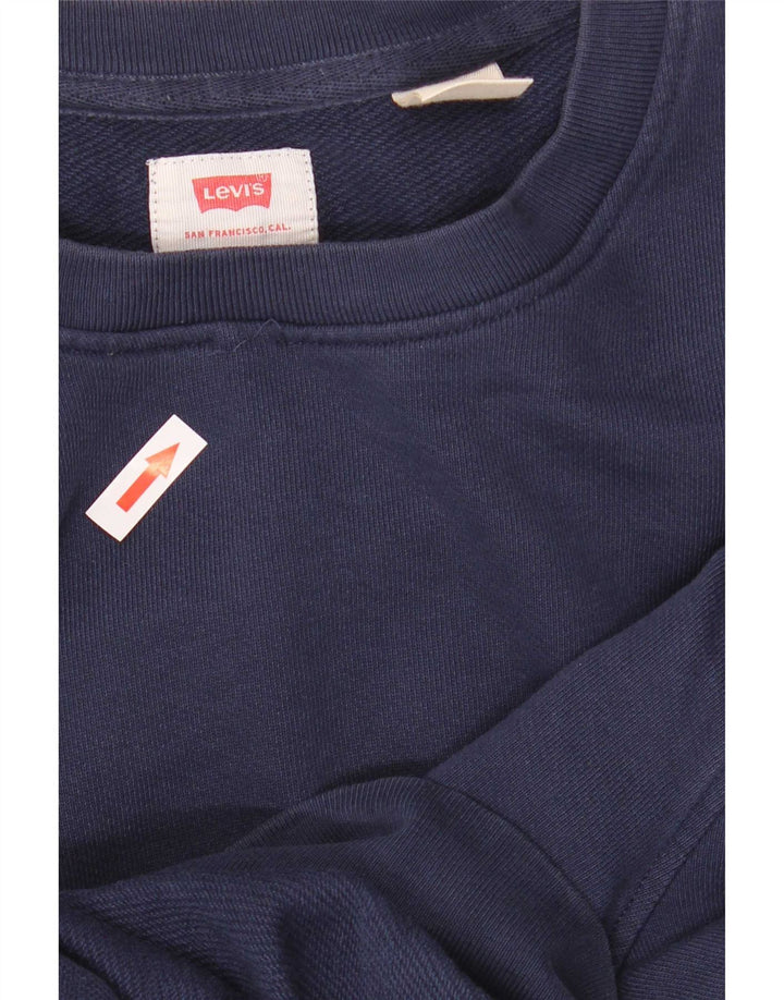 Moletom masculino Levi's Jumper médio azul marinho algodão