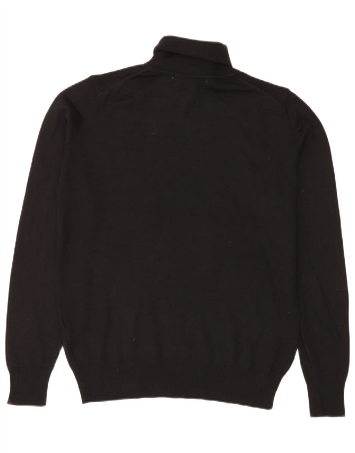 Zara Suéter masculino com gola redonda e acrílico preto médio