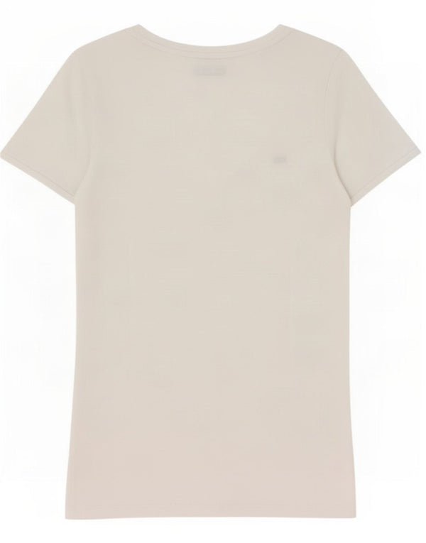 Camiseta feminina Tommy Hilfiger UK 6 XS algodão branco