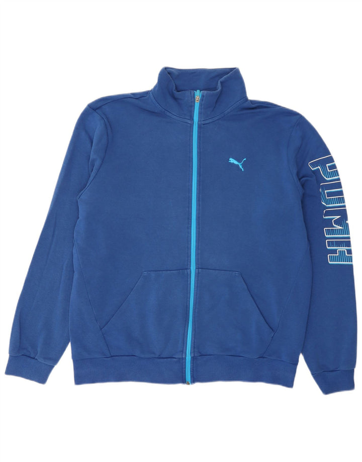 Puma Mens Graphic Tracksuit Top Jaqueta Grande Azul