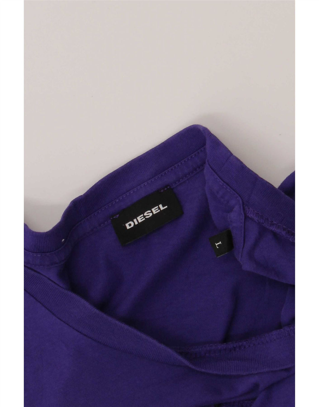 Diesel camiseta feminina gráfica top grande roxo clássico