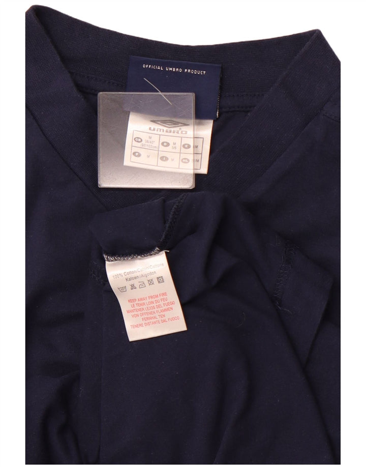 Camiseta masculina UMBRO Top médio azul marinho algodão esportivo