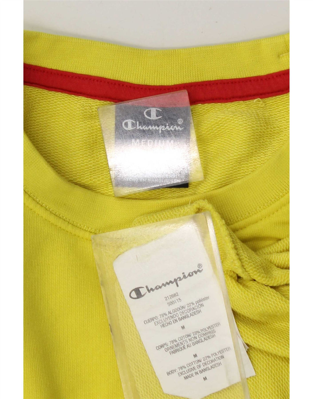 Champion masculino gráfico moletom jumper médio algodão amarelo