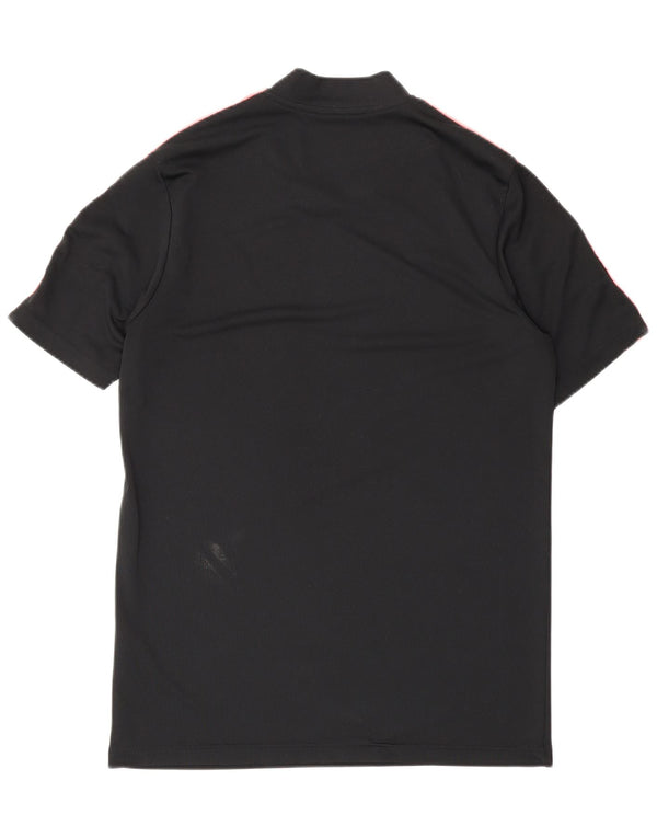 Camiseta masculina Adidas regular de manga curta Top médio preto colorblock