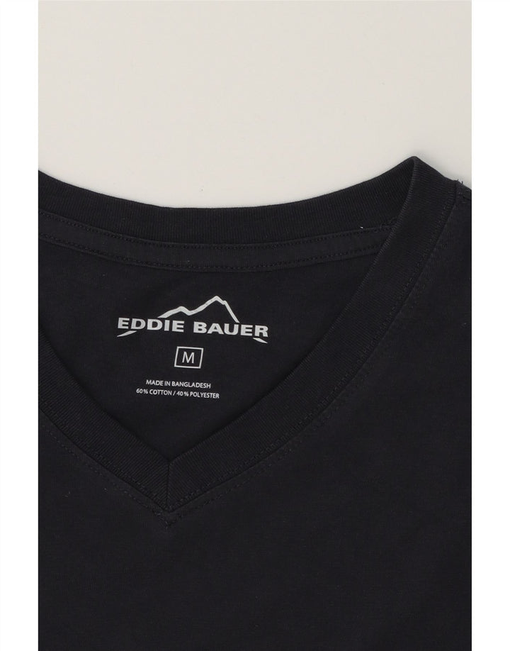 EDDIE BAUER Mens T-Shirt Top Medium Navy Blue Cotton Vintage Eddie Bauer and Second-Hand Eddie Bauer from Messina Hembry 