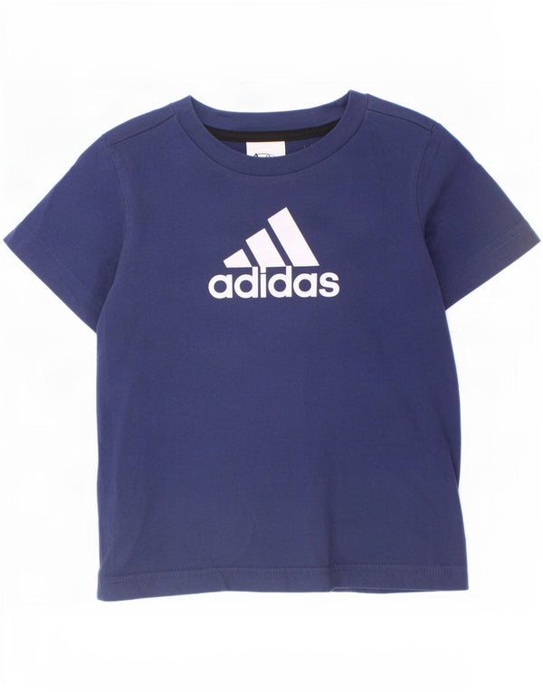 Camiseta Adidas Meninos Graphic Top 5-6 Anos Azul Marinho Algodão