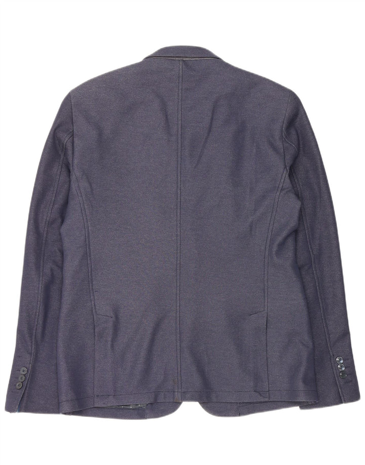 Jaqueta blazer masculina Zara com 2 botões EU 56 XL azul marinho