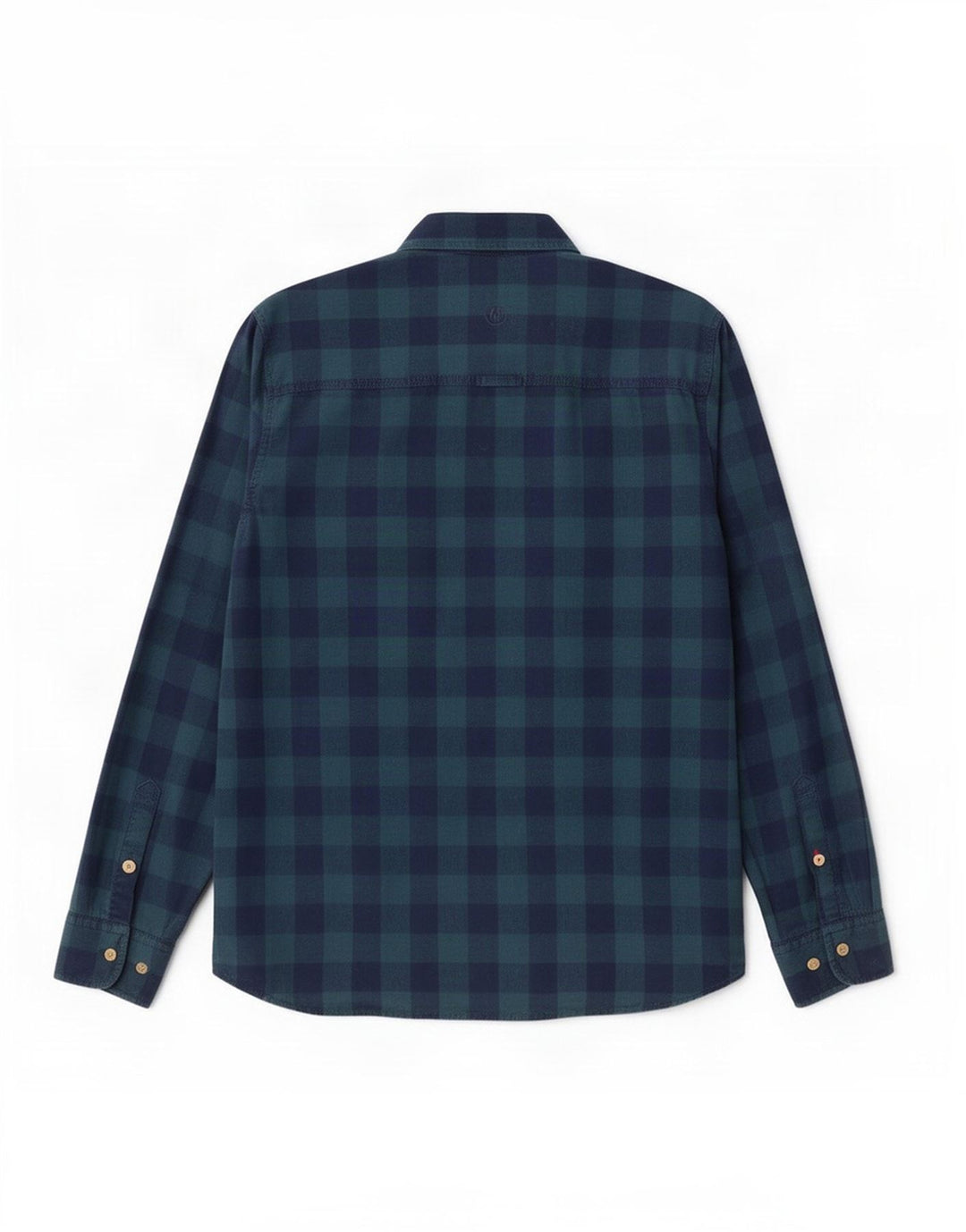 Fat Face Mens Classic Fit Camisa Grande Algodão Gingham Azul Marinho