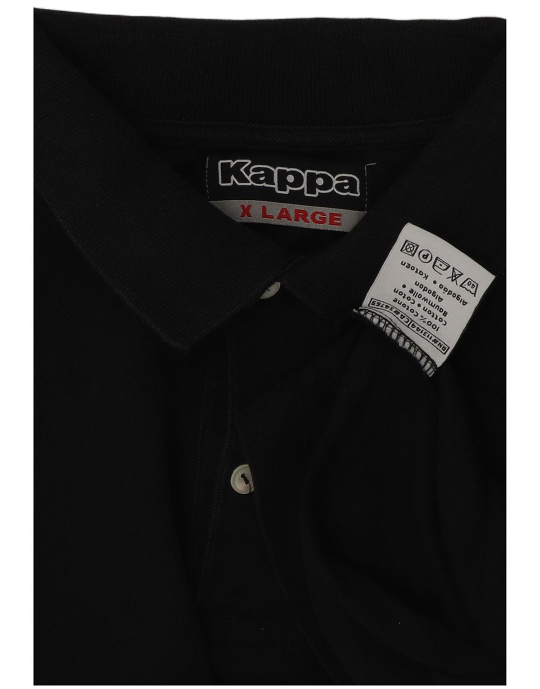 Camisa polo masculina KAPPA XL algodão preto