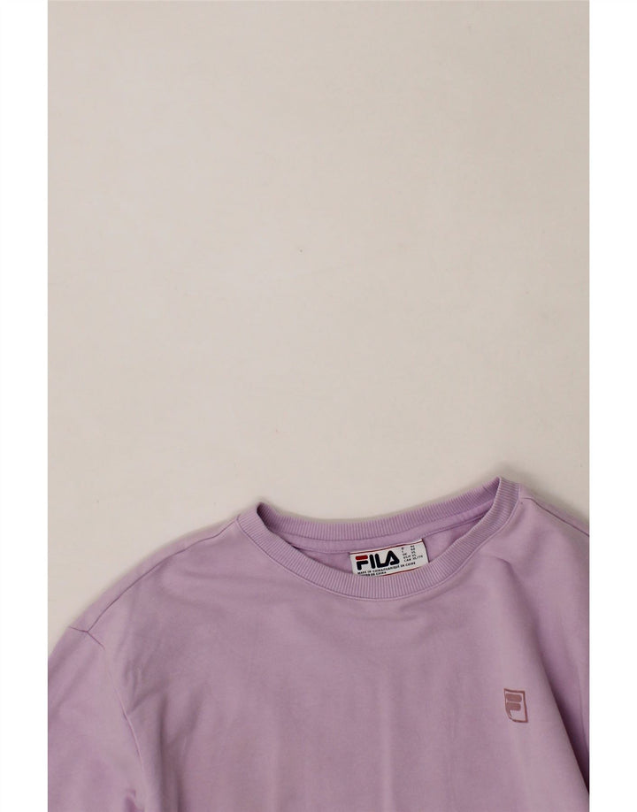 FILA Womens Sweatshirt Jumper UK 18 XL Purple Cotton Vintage Fila and Second-Hand Fila from Messina Hembry 