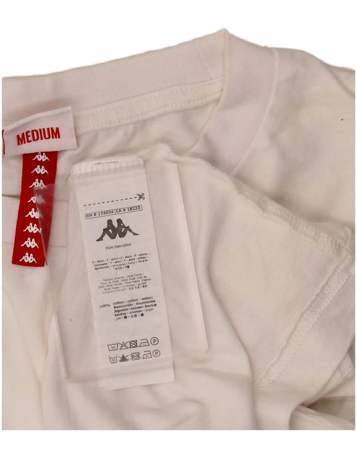 Camiseta masculina KAPPA Top médio algodão branco