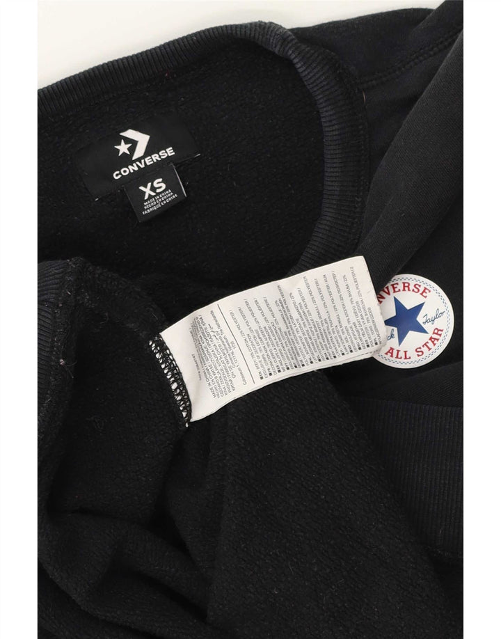 Converse feminino oversized moletom jumper UK 6 XS algodão preto
