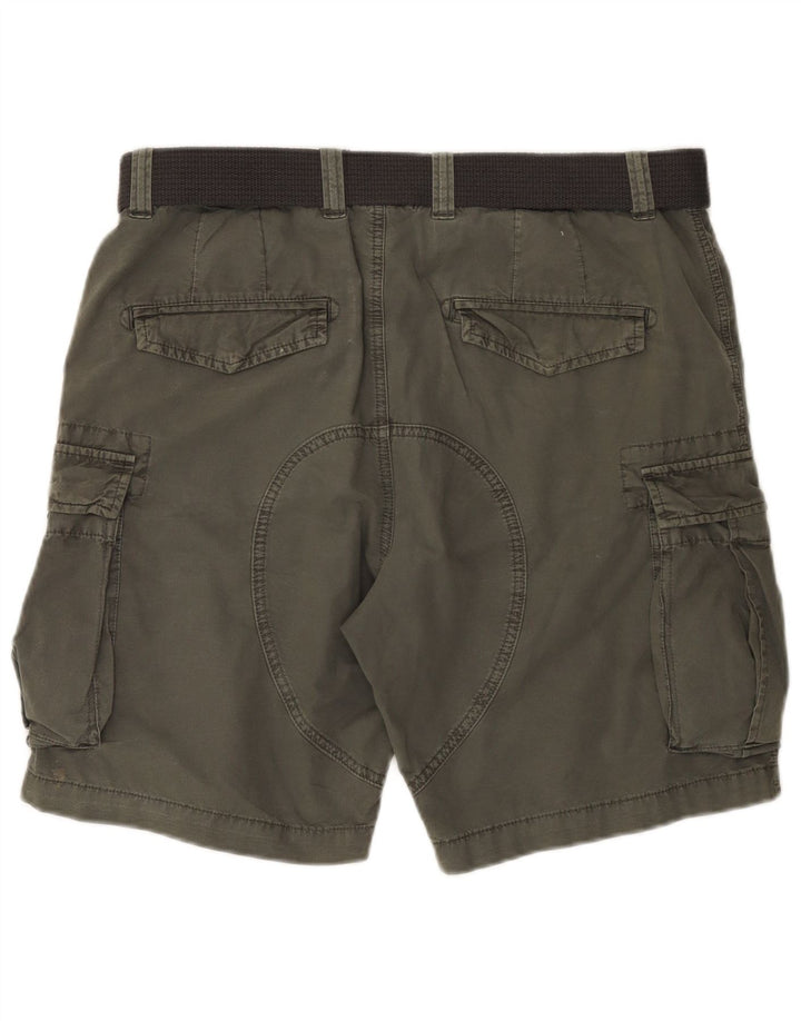Shorts cargo masculino SUPERDRY W34 grande algodão cáqui