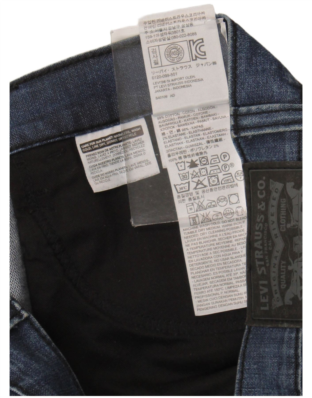 Calça Jeans Levis 511 Slim Masculina W34 L30 Azul Algodão