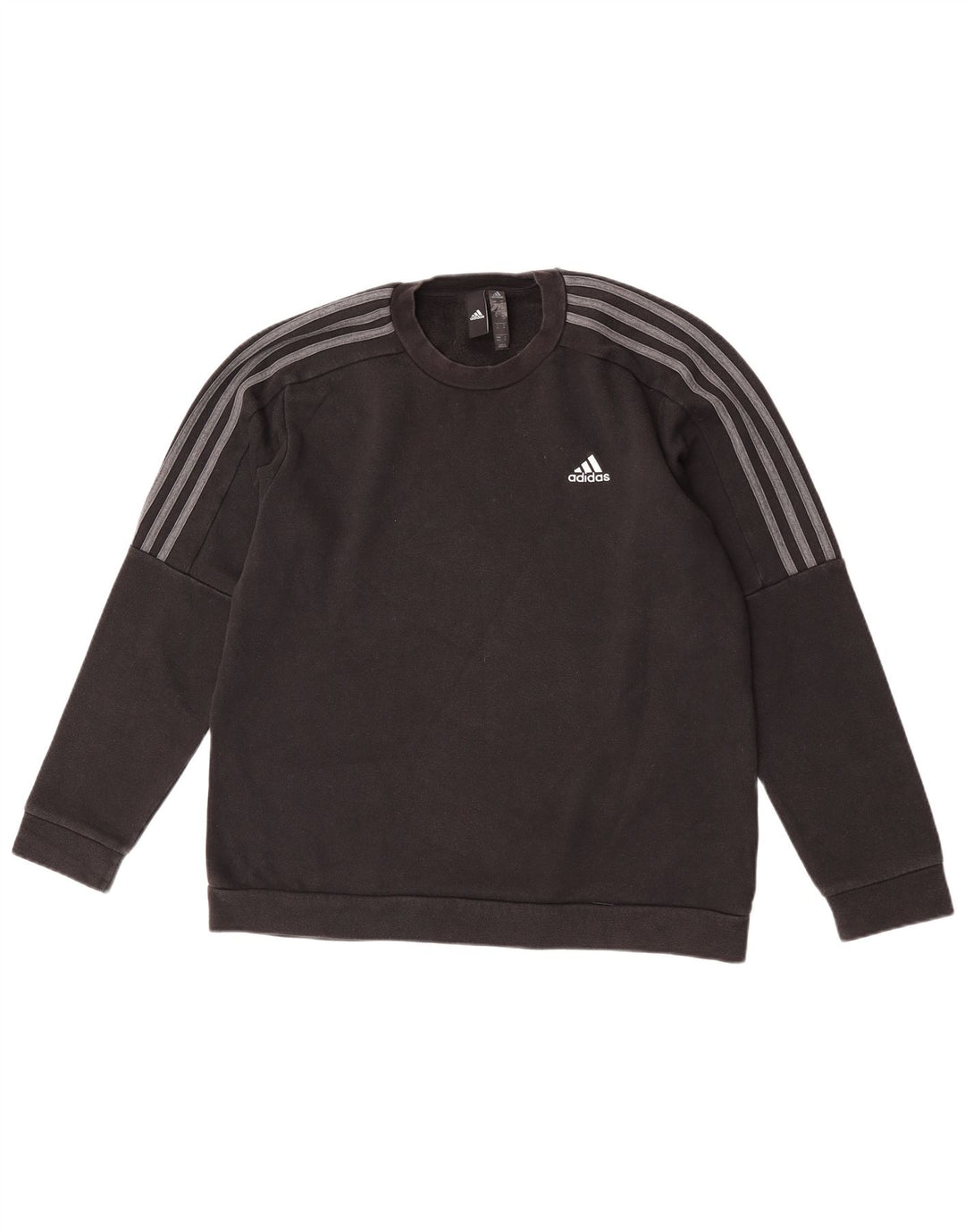 Adidas Mens Moletom Jumper Médio Algodão Preto