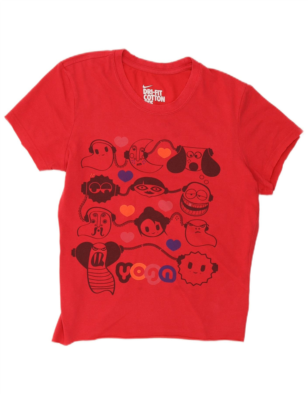 Camiseta Nike Feminina Dri Fit Graphic Top UK 12/14 Médio Vermelho