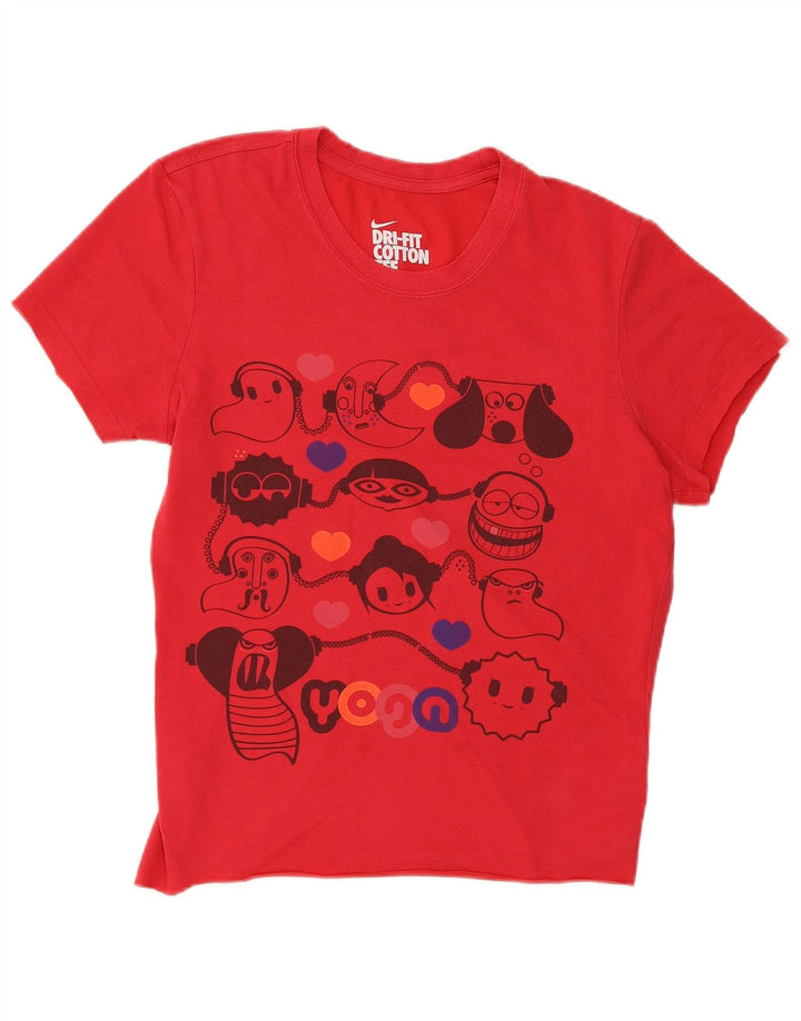 Camiseta Nike Feminina Dri Fit Graphic Top UK 12/14 Médio Vermelho