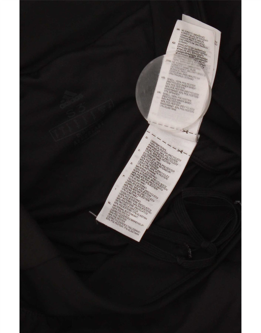 Shorts esportivos femininos Adidas UK 10 pequeno poliéster preto