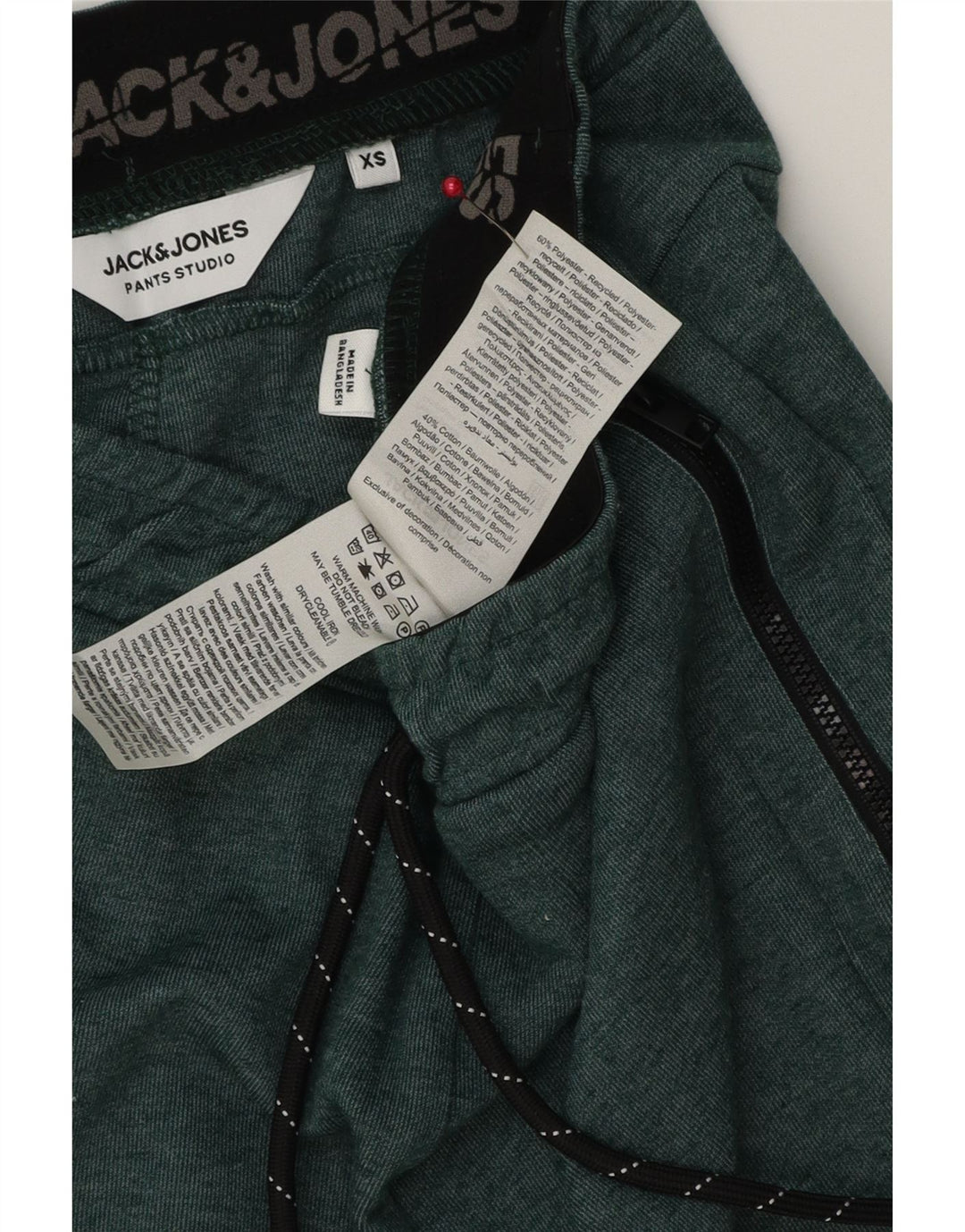 Shorts esportivos masculinos JACK & JONES XS poliéster verde