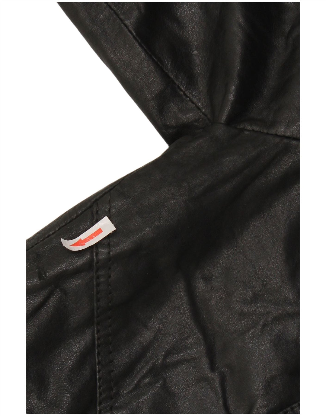 Jaqueta bomber masculina de couro Jack & Jones Reino Unido 36 couro preto pequeno