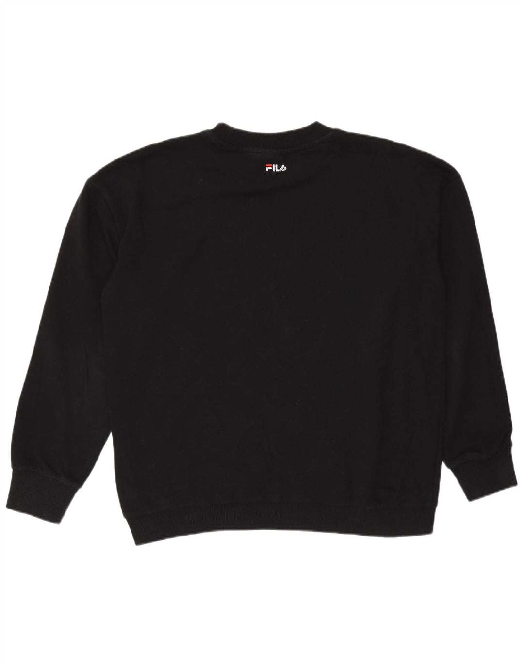 Fila moletom gráfico masculino jumper grande algodão preto