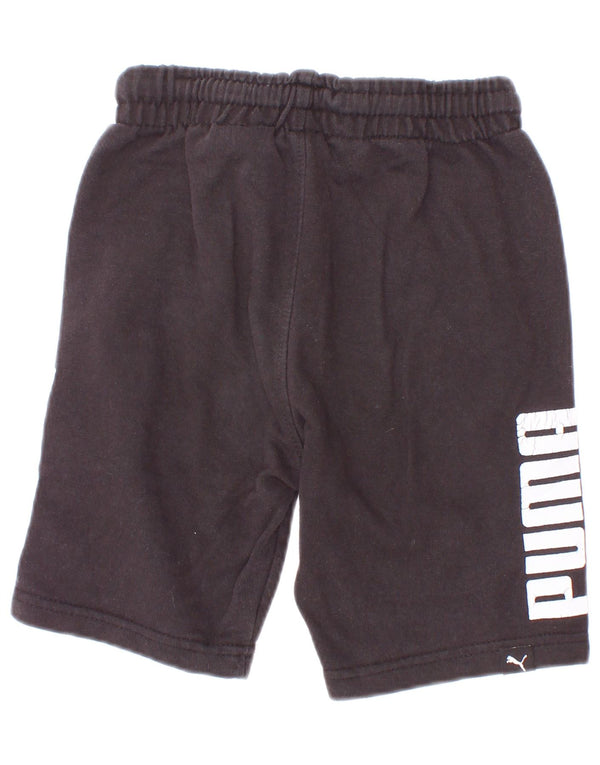 Shorts esportivos gráficos Puma Boys 4-5 anos preto algodão
