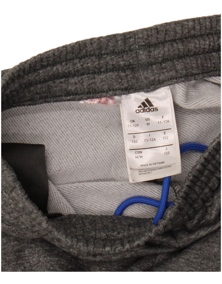 Adidas meninos calças de treino joggers 11-12 anos cinza poliéster