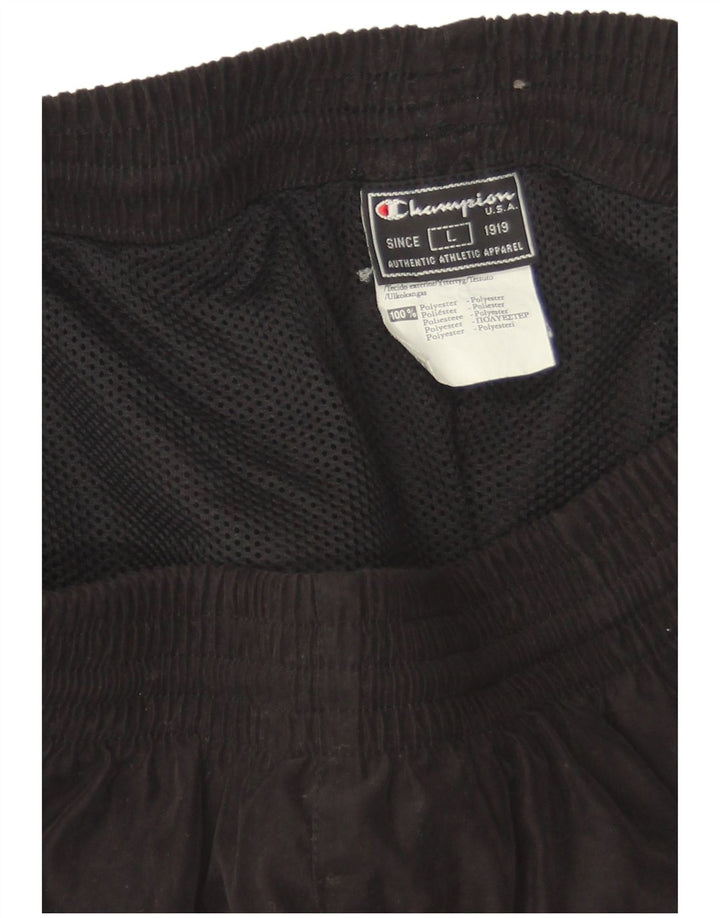 Calça de treino masculina Champion Cargo grande poliéster preto