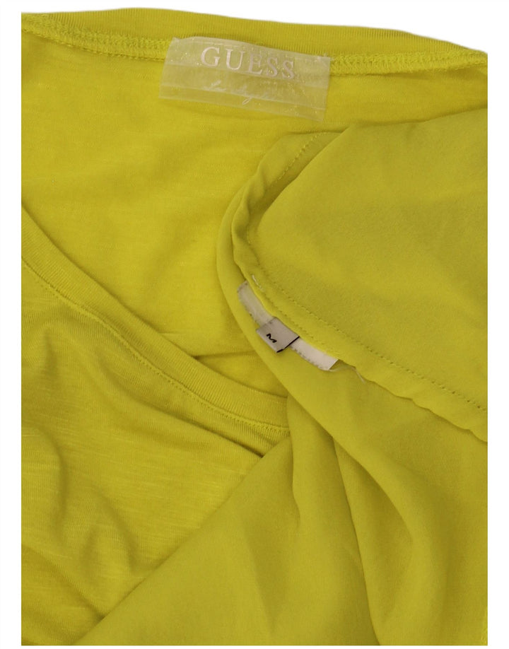 Guess Vestido túnica feminino sem mangas UK 14 Médio Amarelo