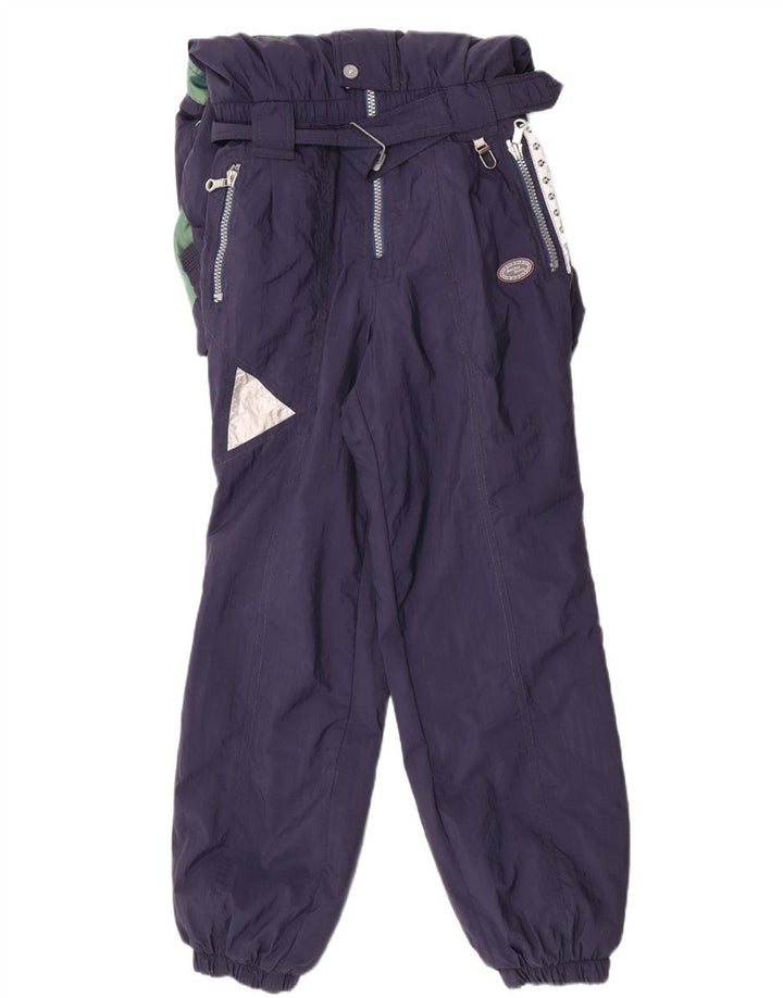 Macacão de esqui masculino vintage IT 48 médio azul marinho colorblock poliamida