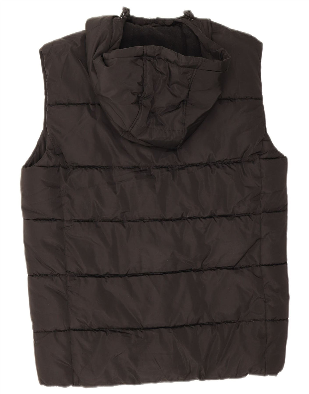 Colete acolchoado com capuz masculino Superdry UK 36 pequeno poliéster preto