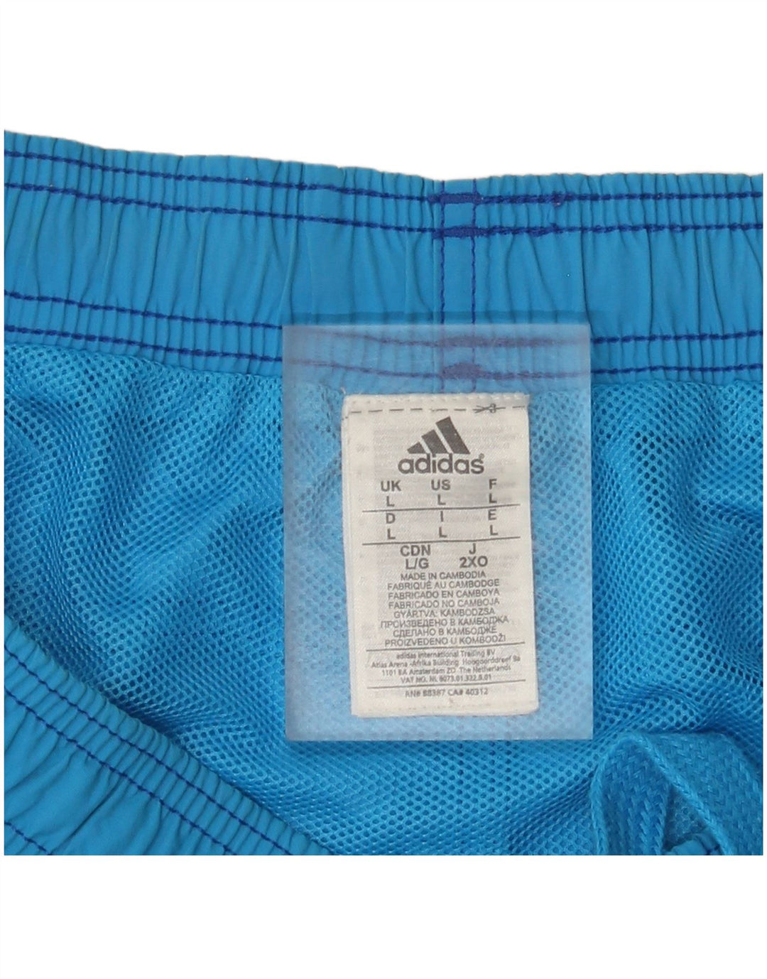 Shorts de natação masculino Adidas grande azul nylon