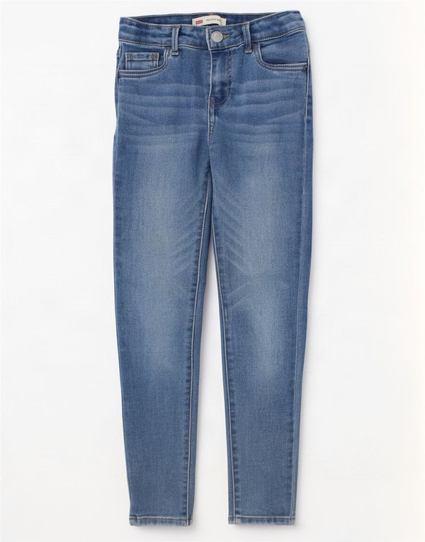 Levi's Girls 710 Super Skinny Jeans 7-8 Anos W20 L23 Azul Algodão