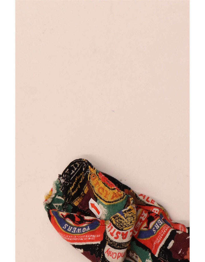 Camisa masculina vintage com padrão abstrato XL viscose multicolorida